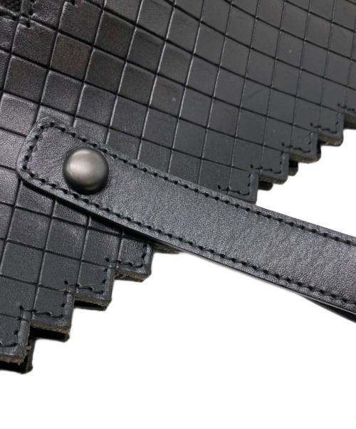 BOTTEGA VENETA（ボッテガベネタ）BOTTEGA VENETA (ボッテガベネタ) イントレチャート キャンバス×レザートートバッグ ブラックの古着・服飾アイテム