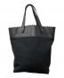 BOTTEGA VENETA（ボッテガベネタ）の古着「イントレチャート キャンバス×レザートートバッグ」｜ブラック