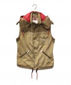 MONCLERモンクレール）の古着「Moritz フーデットベスト」｜ベージュ