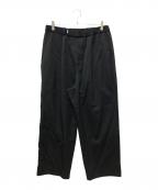 Graphpaperグラフペーパー）の古着「Scale Off Wool Wide Chef Pants」｜ブラック