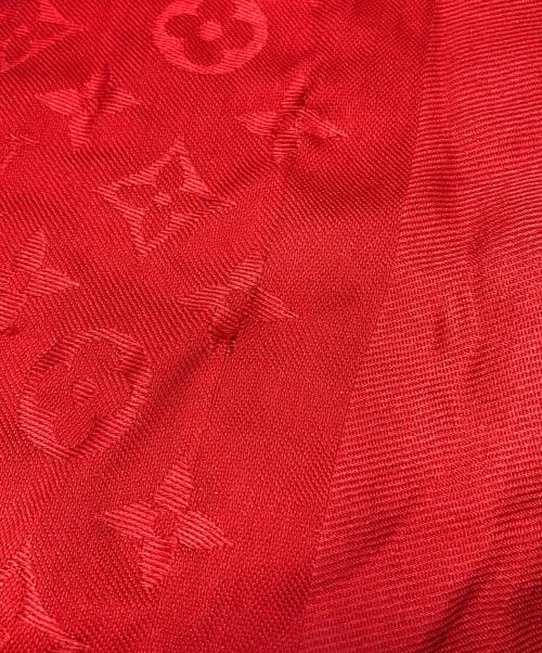 LOUIS VUITTON（ルイ ヴィトン）LOUIS VUITTON (ルイ ヴィトン) 大判シルク混ストール レッド サイズ:下記参照の古着・服飾アイテム
