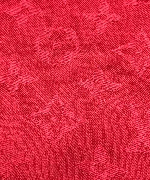 LOUIS VUITTON（ルイ ヴィトン）LOUIS VUITTON (ルイ ヴィトン) 大判シルク混ストール レッド サイズ:下記参照の古着・服飾アイテム