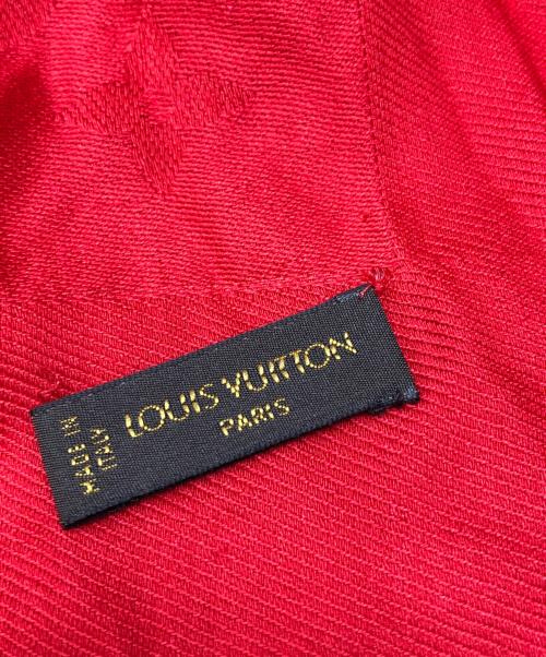 LOUIS VUITTON（ルイ ヴィトン）LOUIS VUITTON (ルイ ヴィトン) 大判シルク混ストール レッド サイズ:下記参照の古着・服飾アイテム