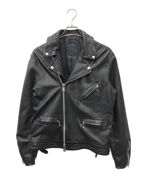 s'yte（サイト）s'yte (サイト) シープレザー ダブルライダースジャケット ブラック サイズ:2の古着・服飾アイテム