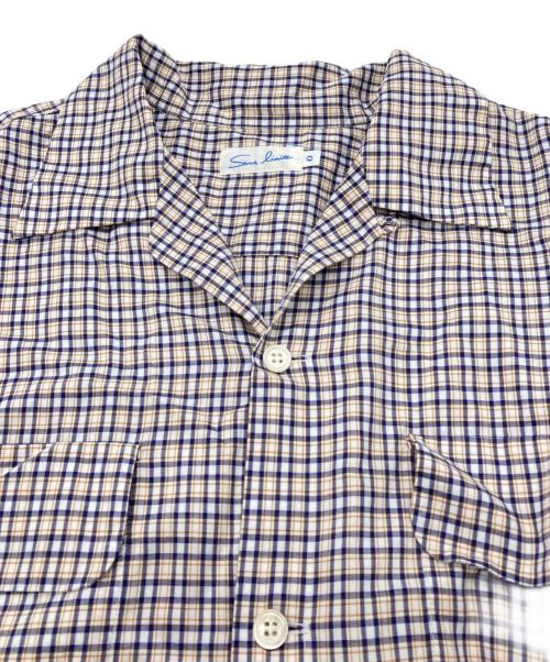 sans limite（サンリミット）sans limite (サンリミット) チェックオープンカラーシャツ ブラウン×ブルー サイズ:SIZE 0の古着・服飾アイテム