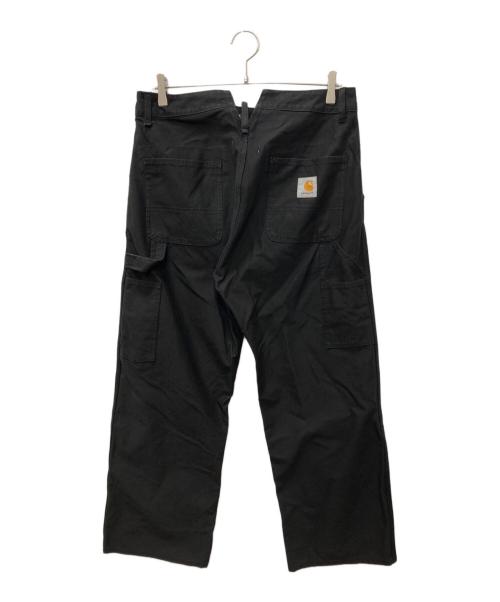 CarHartt（カーハート）CarHartt (カーハート) eYe COMME des GARCONS JUNYAWATANABE MAN (アイ コム デ ギャルソン ジュンヤ ワタナベ マン) 綿サテンWネームペインターパンツ ブラック サイズ:SIZE Sの古着・服飾アイテム