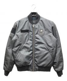 GIVENCHY（ジバンシィ）の古着「ワッペンデサインボンバージャケット」｜グレー