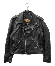 HARLEY-DAVIDSON（ハーレーダビッドソン）の古着「ダブルライダースジャケット」｜ブラック