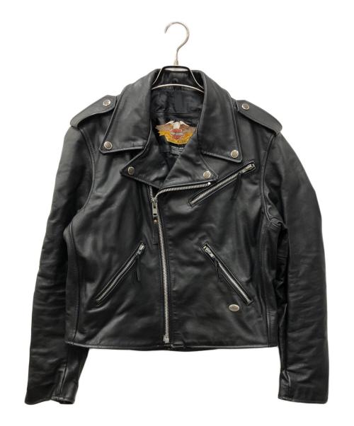 HARLEY-DAVIDSON（ハーレーダビッドソン）HARLEY-DAVIDSON (ハーレーダビッドソン) ダブルライダースジャケット ブラック サイズ:SIZE Lの古着・服飾アイテム