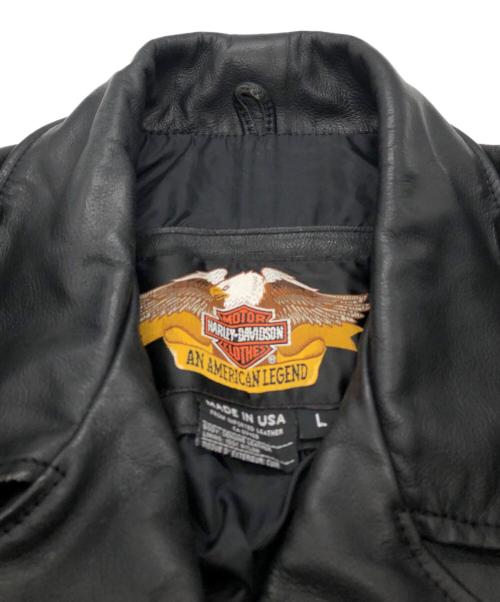 HARLEY-DAVIDSON（ハーレーダビッドソン）HARLEY-DAVIDSON (ハーレーダビッドソン) ダブルライダースジャケット ブラック サイズ:SIZE Lの古着・服飾アイテム