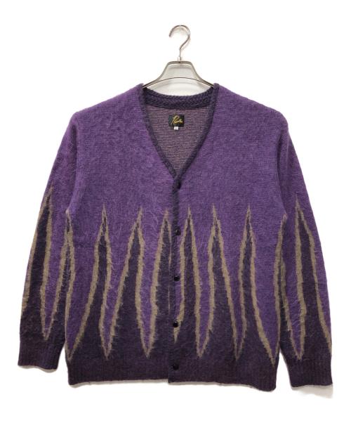 Needles（ニードルズ）Needles (ニードルズ) JOURNAL STANDARD (ジャーナルスタンダード) Mohair Cardigan/モヘヤカーディガン パープル サイズ:Lの古着・服飾アイテム