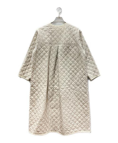 LABORATORY（ラボラトリー）LABORATORY (ラボラトリー) リネンキルティングコート アイボリー サイズ:SIZE FREEの古着・服飾アイテム