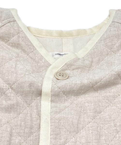 LABORATORY（ラボラトリー）LABORATORY (ラボラトリー) リネンキルティングコート アイボリー サイズ:SIZE FREEの古着・服飾アイテム