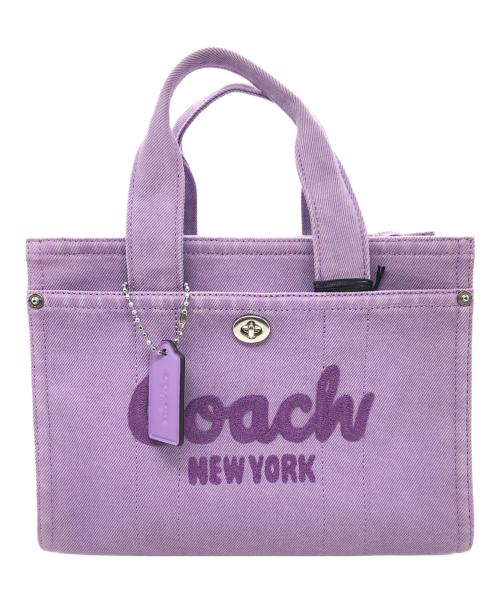COACH（コーチ）COACH (コーチ) カーゴトートバッグ パープルの古着・服飾アイテム