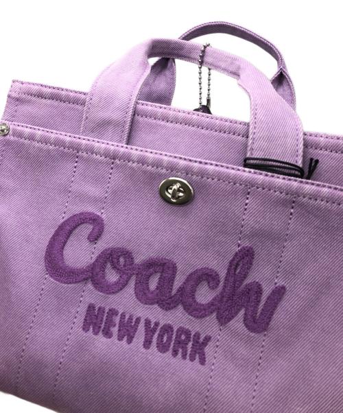 COACH（コーチ）COACH (コーチ) カーゴトートバッグ パープルの古着・服飾アイテム