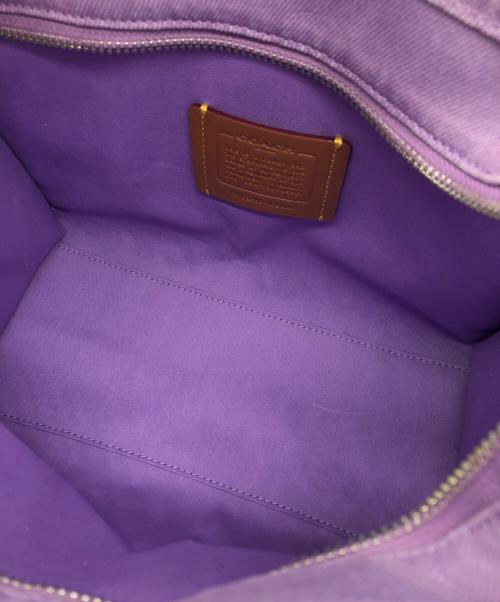 COACH（コーチ）COACH (コーチ) カーゴトートバッグ パープルの古着・服飾アイテム