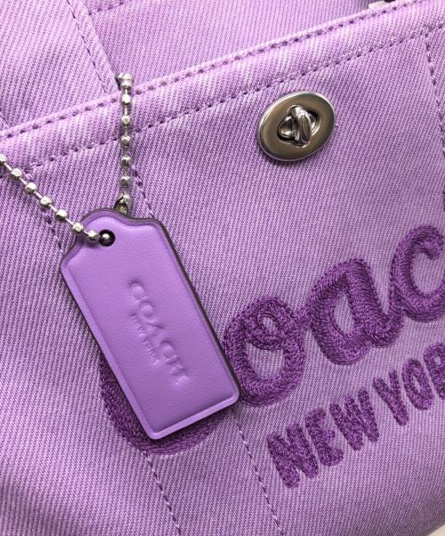 COACH（コーチ）COACH (コーチ) カーゴトートバッグ パープルの古着・服飾アイテム