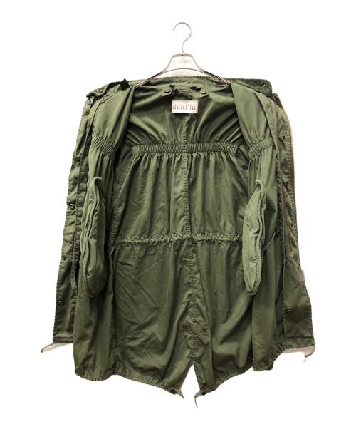 dahl'ia（ダリア）dahl'ia (ダリア) Ｍ-65リメイクフィッシュテールパーカー グリーン サイズ:記載なしの古着・服飾アイテム