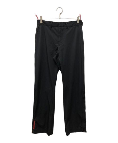 PRADA SPORTS（プラダスポーツ）PRADA SPORTS (プラダスポーツ) ジップスリット ロングトラウザーズパンツ ブラック サイズ:SIZE 46の古着・服飾アイテム