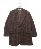 REVERBERATEリバーバレイト）の古着「L'ECHOPPE 別注 GRID CORDUROY LONG JACKET」｜ブラウン
