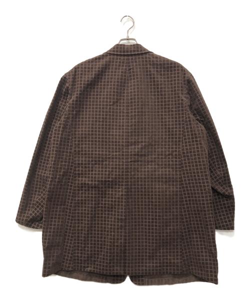 REVERBERATE（リバーバレイト）REVERBERATE (リバーバレイト) L'ECHOPPE 別注 GRID CORDUROY LONG JACKET ブラウン サイズ:40 未使用品の古着・服飾アイテム