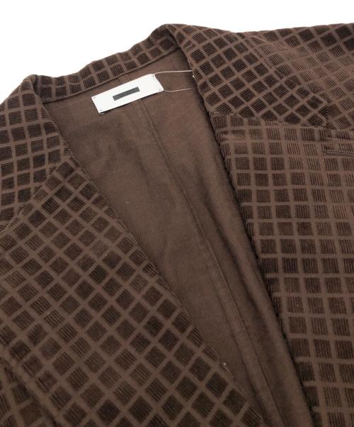 REVERBERATE（リバーバレイト）REVERBERATE (リバーバレイト) L'ECHOPPE 別注 GRID CORDUROY LONG JACKET ブラウン サイズ:40 未使用品の古着・服飾アイテム