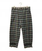 NICENESSナイスネス）の古着「SHIRMAN W SILKネルイージートラウザー」｜グリーン