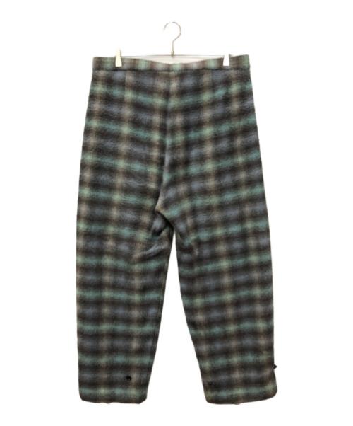 NICENESS（ナイスネス）NICENESS (ナイスネス) SHIRMAN W SILKネルイージートラウザー グリーン サイズ:Lの古着・服飾アイテム