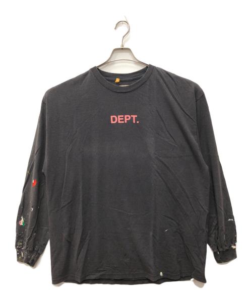 GALLERY DEPT（ギャラリー デプト）GALLERY DEPT (ギャラリー デプト) ペイント加工ロングスリーブカットソー ブラック サイズ:XLの古着・服飾アイテム