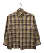 AURALEEオーラリー）の古着「SUPER LIGHT WOOL CHECK SHIRTS」｜ベージュ×ネイビー