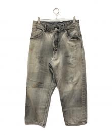 ANCELLM（アンセルム）の古着「SELVEDGE TAPERED 5P BLACK DENIM PANTS」｜グレー