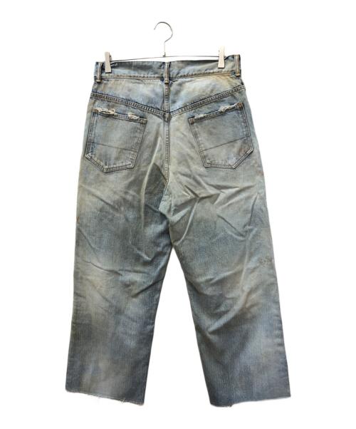 ANCELLM（アンセルム）ANCELLM (アンセルム) DAMAGE SELVEDGE DENIM STRAIGHT 5P PANTS ブルー サイズ:3の古着・服飾アイテム