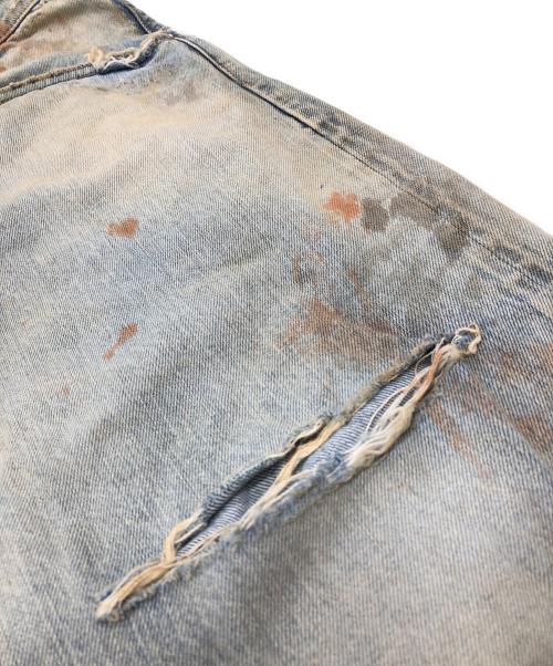 ANCELLM（アンセルム）ANCELLM (アンセルム) DAMAGE SELVEDGE DENIM STRAIGHT 5P PANTS ブルー サイズ:3の古着・服飾アイテム