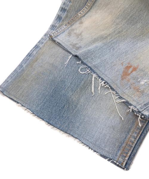 ANCELLM（アンセルム）ANCELLM (アンセルム) DAMAGE SELVEDGE DENIM STRAIGHT 5P PANTS ブルー サイズ:3の古着・服飾アイテム