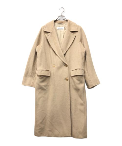 MaxMara（マックスマーラ）MaxMara (マックスマーラ) ダブルブレストキャメルコート ベージュ サイズ:42の古着・服飾アイテム