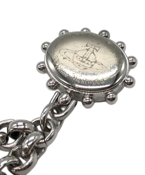 Vivienne Westwood（ヴィヴィアンウエストウッド）Vivienne Westwood (ヴィヴィアンウエストウッド) ミルククラウン ブレスレットウォッチ シルバー×ブルーの古着・服飾アイテム