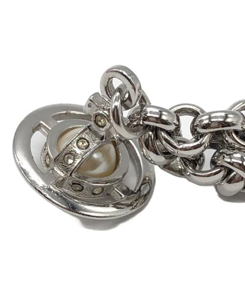 Vivienne Westwood（ヴィヴィアンウエストウッド）Vivienne Westwood (ヴィヴィアンウエストウッド) ミルククラウン ブレスレットウォッチ シルバー×ブルーの古着・服飾アイテム