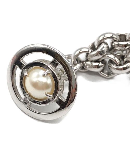 Vivienne Westwood（ヴィヴィアンウエストウッド）Vivienne Westwood (ヴィヴィアンウエストウッド) ミルククラウン ブレスレットウォッチ シルバー×ブルーの古着・服飾アイテム