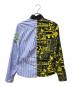PRADA (プラダ) コミック切替ストライプシャツ ブルー×ブラック サイズ:SIZE XS：15000円