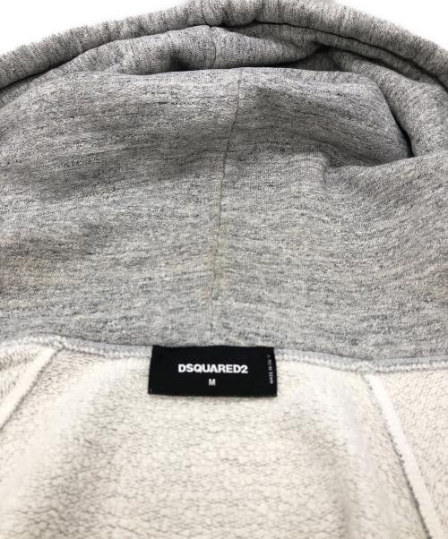 DSQUARED2（ディースクエアード）DSQUARED2 (ディースクエアード) ダメージ加工ジップパーカー グレー サイズ:SIZE Mの古着・服飾アイテム