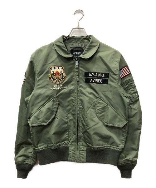 AVIREX（アヴィレックス）AVIREX (アヴィレックス) CWU-36P NEWYORK AIR NATIONAL GUARD フライトジャケット カーキ サイズ:SIZE Lの古着・服飾アイテム