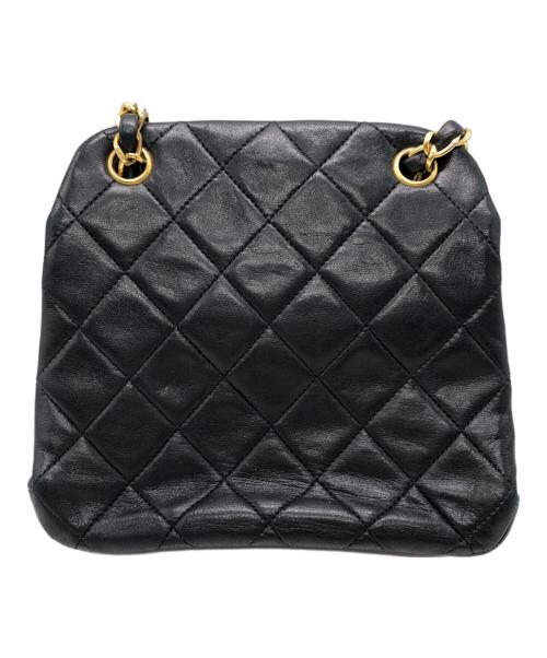 CHANEL（シャネル）CHANEL (シャネル) マトラッセラムスキンがま口チェーン2WAYバッグ ブラックの古着・服飾アイテム