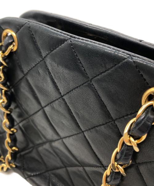 CHANEL（シャネル）CHANEL (シャネル) マトラッセラムスキンがま口チェーン2WAYバッグ ブラックの古着・服飾アイテム