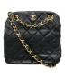 CHANEL（シャネル）の古着「マトラッセラムスキンがま口チェーン2WAYバッグ」｜ブラック