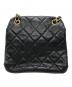 CHANEL (シャネル) マトラッセラムスキンがま口チェーン2WAYバッグ ブラック：250000円