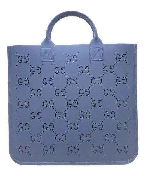 GUCCI（グッチ）GUCCI (グッチ) チルドレンラバートートバッグ ブルーの古着・服飾アイテム