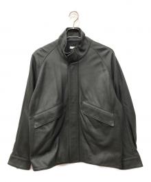 LIDnM（リドム）の古着「VINTAGE GOAT RIDING BLOUSON/レザージャケット」｜ブラック