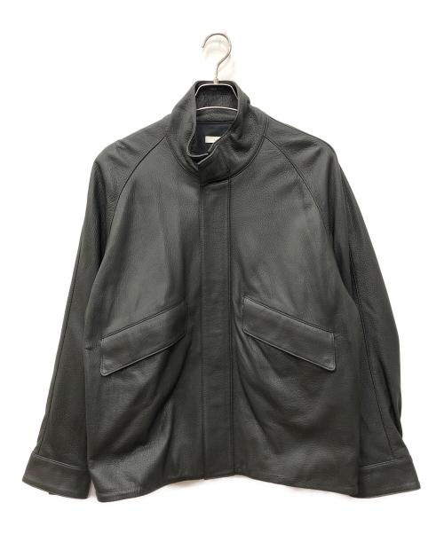LIDnM（リドム）LIDnM (リドム) VINTAGE GOAT RIDING BLOUSON/レザージャケット ブラック サイズ:Lの古着・服飾アイテム