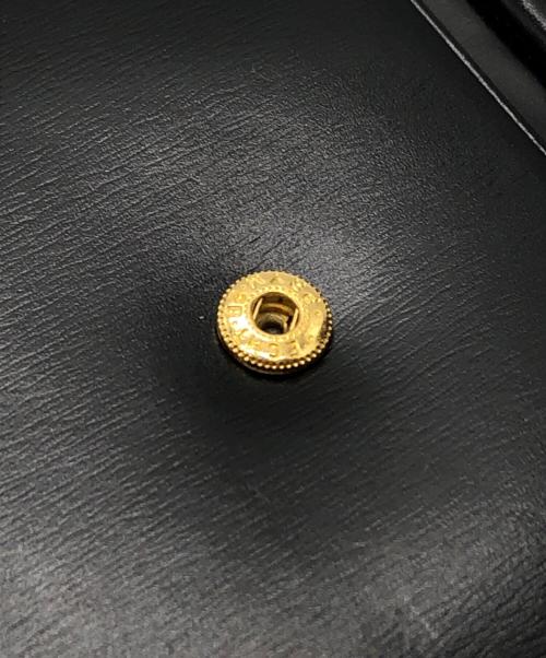BVLGARI（ブルガリ）BVLGARI (ブルガリ) シャイニークロコ型押し2つ折りウォレット ブラックの古着・服飾アイテム