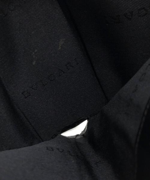 BVLGARI（ブルガリ）BVLGARI (ブルガリ) シャイニークロコ型押し2つ折りウォレット ブラックの古着・服飾アイテム